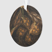 マザーアース抽象芸術アートアクリルサークル オーナメント (正面)