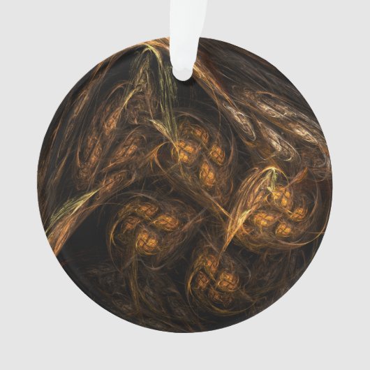 マザーアース抽象芸術アートアクリルサークル オーナメント (正面)