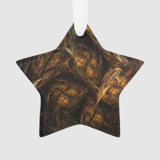 マザーアース抽象芸術アートアクリルスター オーナメント (正面)