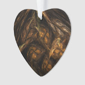 マザーアース抽象芸術アートアクリルハート オーナメント (正面)