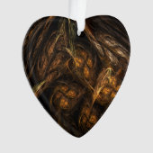 マザーアース抽象芸術アートアクリルハート オーナメント (正面)