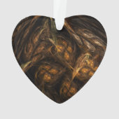 マザーアース抽象芸術アートアクリルハート オーナメント (裏面)