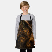 マザーアース抽象芸術アートエプロン エプロン (着用した状態)