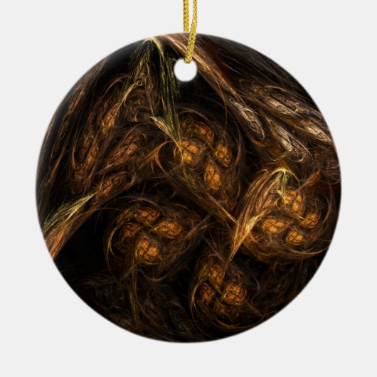 マザーアース抽象芸術アートサークルオーナメント セラミックオーナメント (正面)