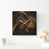 マザーアース抽象芸術アートスクウェア スクエア壁時計 (ホーム)