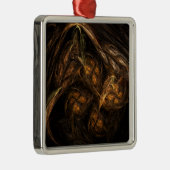 マザーアース抽象芸術アートスクウェア メタルオーナメント (右)