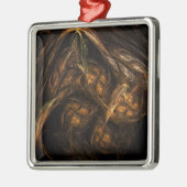 マザーアース抽象芸術アートスクウェア メタルオーナメント (左)