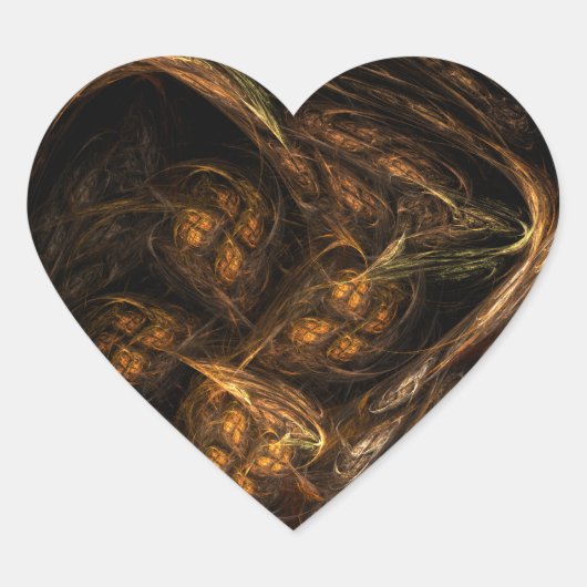 マザーアース抽象芸術アートハートシール ハートシール (正面)