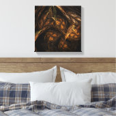 マザーアース抽象芸術アートブラック&ホワイト キャンバスプリント (インサイチュ (寝室))