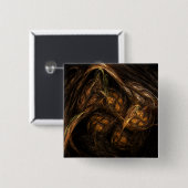 マザーアース抽象芸術アートボタン(四角) 缶バッジ (正面&裏面)