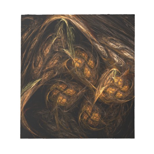 マザーアース抽象芸術アートメモ帳 ノートパッド (正面)