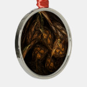 マザーアース抽象芸術アートラウンド メタルオーナメント (右)