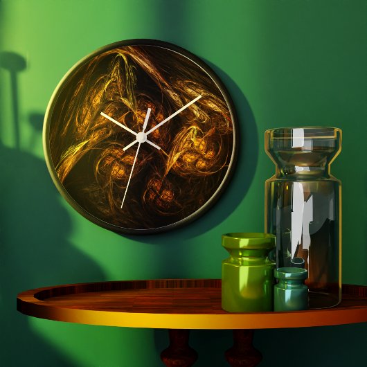 マザーアース抽象芸術アートラウンド ラージ壁時計