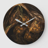 マザーアース抽象芸術アートラウンド ラージ壁時計 (正面)