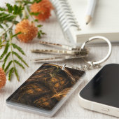 マザーアース抽象芸術アート キーホルダー (正面右)