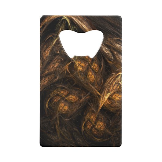 マザーアース抽象芸術アート クレジットカード栓抜き (正面)