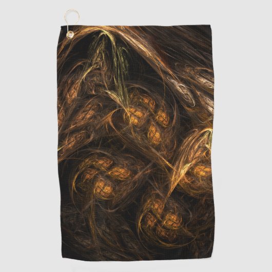 マザーアース抽象芸術アート ゴルフタオル (正面)