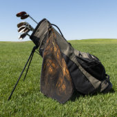 マザーアース抽象芸術アート ゴルフタオル (グリーン)