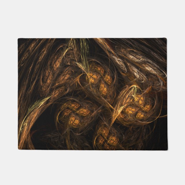 マザーアース抽象芸術アート ドアマット (正面)