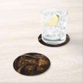 マザーアース抽象芸術アート ラウンドペーパーコースター (インサイチュ)