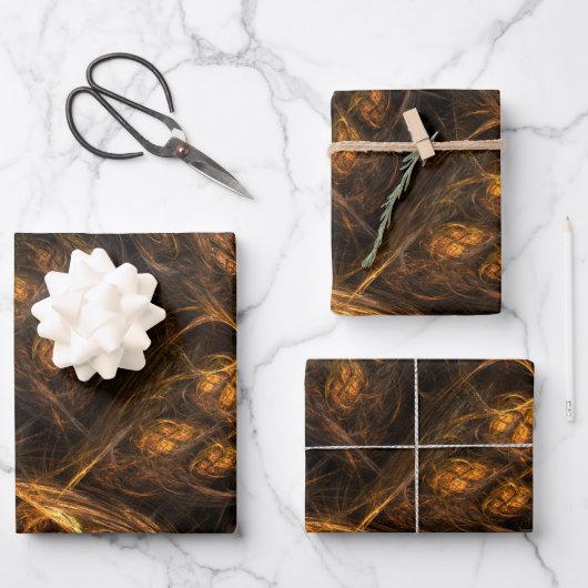 マザーアース抽象芸術アート ラッピングペーパーシート (正面)