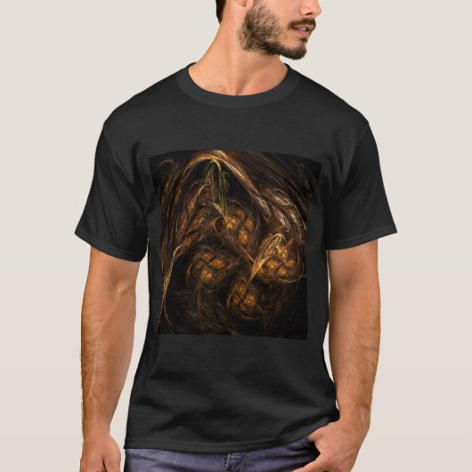マザーアース抽象芸術アート Tシャツ (正面)