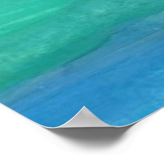 マザーアース抽象芸術水彩 ポスター (角)