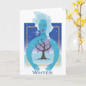 マザーアース – 冬 カード (黄色い花)