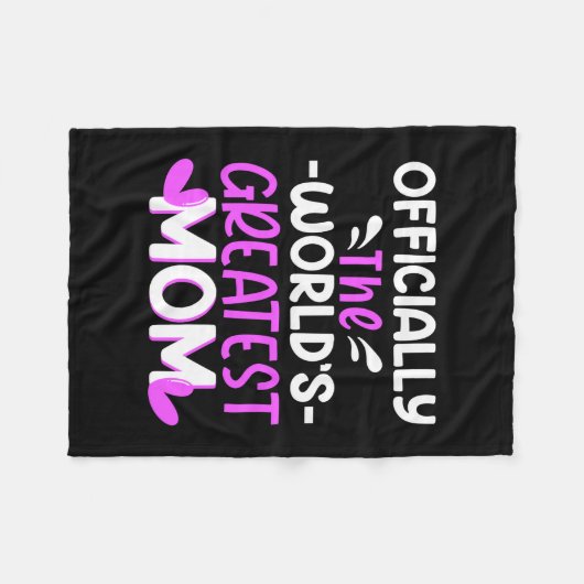 マザーアートザワールドマもっとも偉大マム フリースブランケット (正面(横))