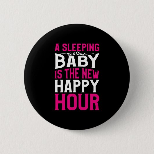 マザーアートスリープベビーは新しい幸せな時間である 缶バッジ (正面)