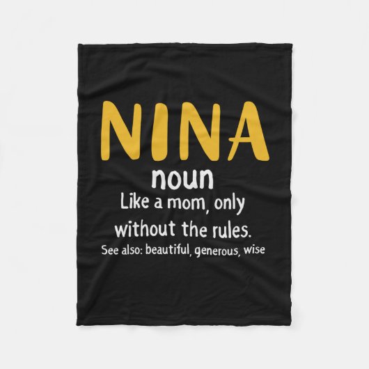 マザーアートニーナ定義 フリースブランケット (正面)