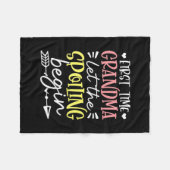 マザーアートファーストばあちゃん誕生日 フリースブランケット (正面(横))