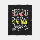 マザーアートファーストばあちゃん誕生日 フリースブランケット (正面)