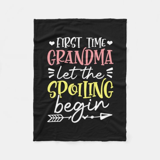 マザーアートファーストばあちゃん誕生日 フリースブランケット (正面)