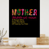 マザーアートマザーフラワー定義 ポスター (キッチン)