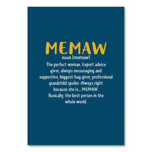 マザーアートミュー定義 テーブルナンバー (正面)