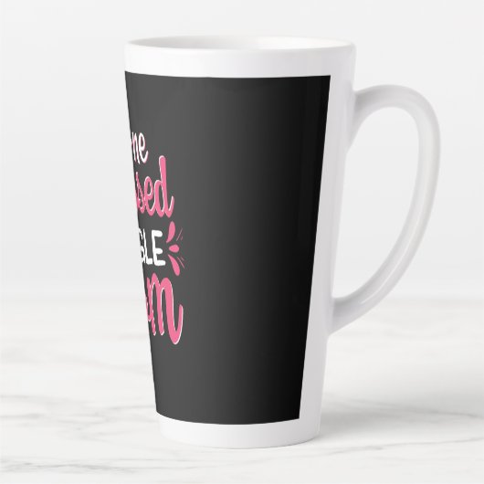 マザーアートワン賛美マ独身のム カフェラテマグ (右)