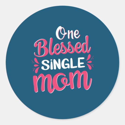 マザーアートワン賛美マ独身のム ラウンドシール (正面)