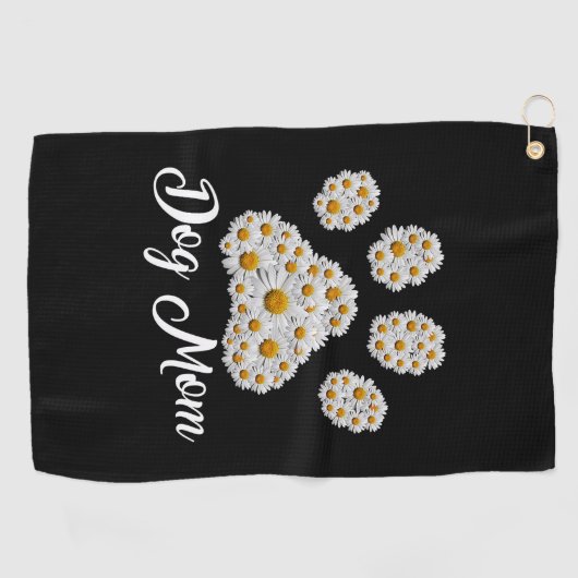 マザーアート最高のドッグマママウェバー誕生日 ゴルフタオル (横)