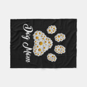 マザーアート最高のドッグマママウェバー誕生日 フリースブランケット (正面(横))