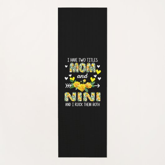 マザーアート |お母さんと仁井フローラ誕生日 ヨガマット (正面)