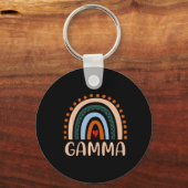 マザーアート |ガンマレインボー祖母かわいい誕生日 キーホルダー (正面)