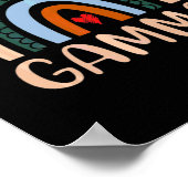 マザーアート |ガンマレインボー祖母かわいい誕生日 ポスター (角)