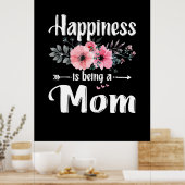 マザーアート |幸せは母の誕生日 ポスター (キッチン)