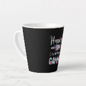 マザーアート |幸福はガンマ誕生日 カフェラテマグ (左アングル)