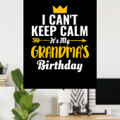 マザーアート |私の祖父誕生日 ポスター (ホームオフィス)