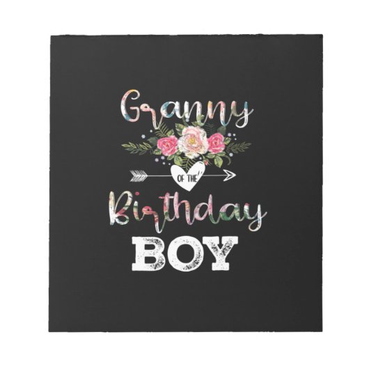 マザーアート |誕生日少年誕生日 ノートパッド (正面)