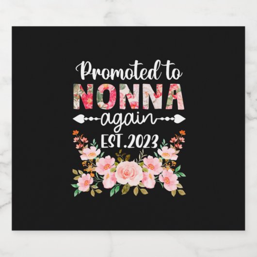 マザーアート | 2023年に再びNonnaに昇格したフローラ スパークリングワインラベル (シングルラベル)