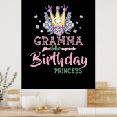 マザーアート | Gramma Of The誕生日プリンセスクリスマス ポスター (キッチン)