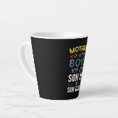 マザーアート Mothers of Little Boys誕生日 カフェラテマグ (左アングル)